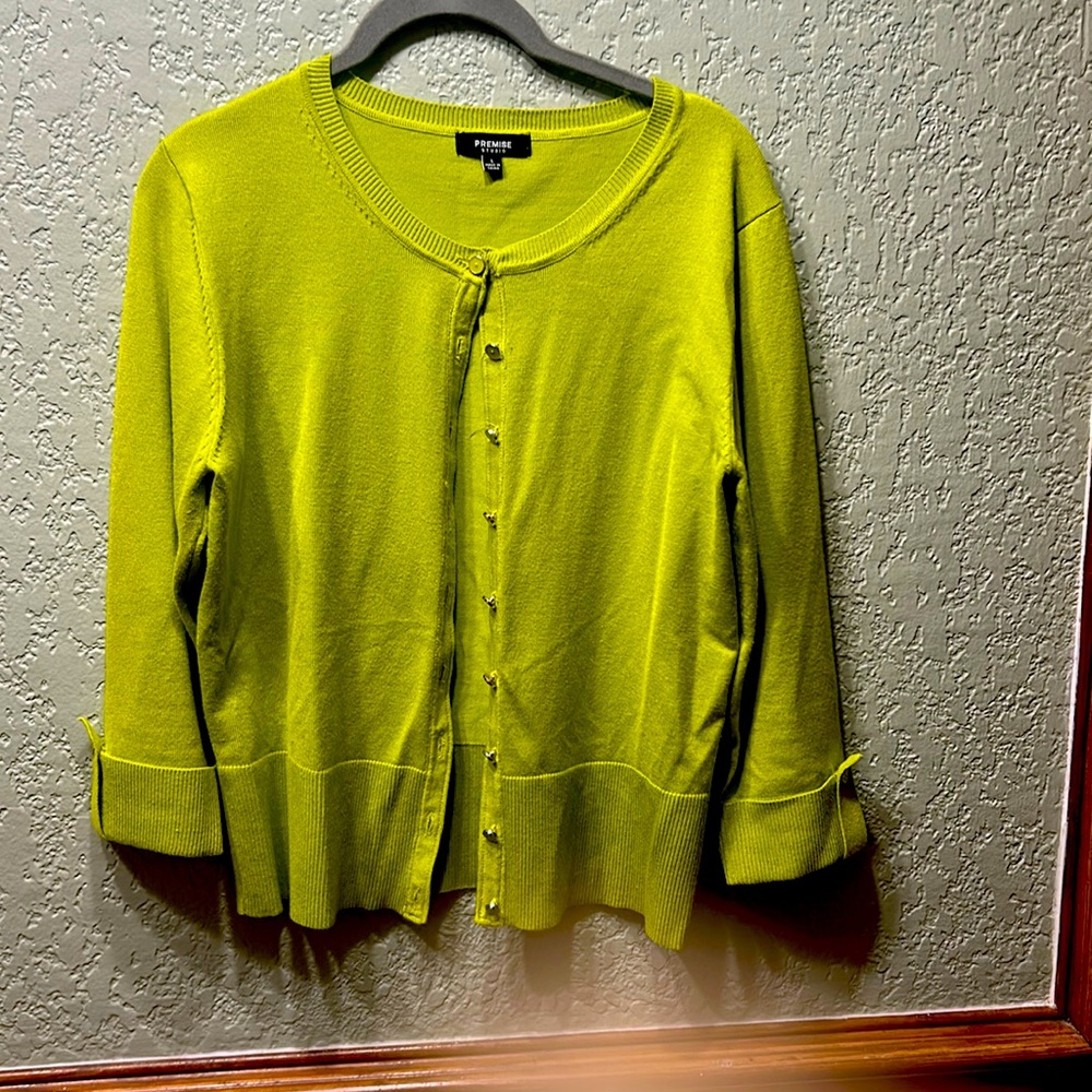 Premise Studio L Chartreuse cardigan